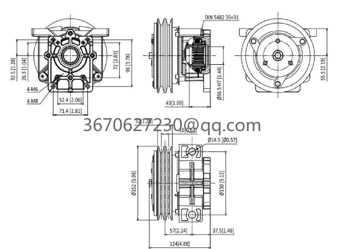 Sprzęgło elektromagnetyczne 12V KRS30901 z pompa zębata Gr2