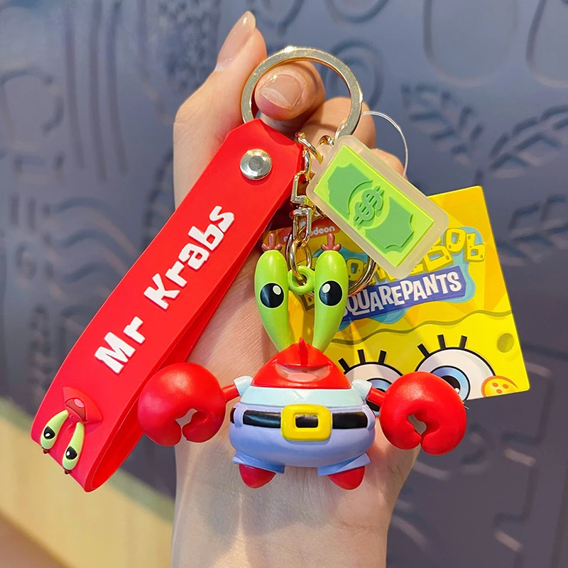 SpongeBob Schwammkopf Action figur Patrick Star Thaddäus sandige Wangen niedliche Mode Schlüssel bund Tasche Schlüssel ring Anhänger Geburtstags geschenke