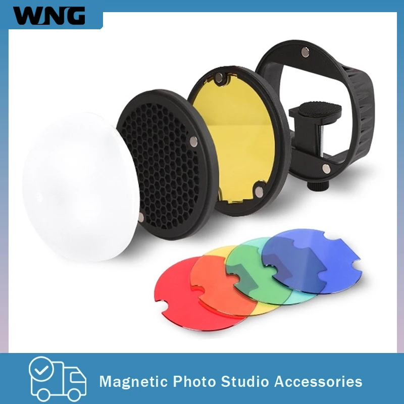 Magnetic Color Filter Reflector Honeycomb Diffuser Softball Photo Studio Accessories for Flash Canon Nikon Sony Yongnuo