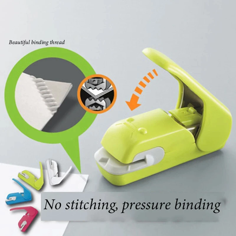 school supplies Stationery posters office supplies Non staple stapler embossing for students, labor-saving and portable useful