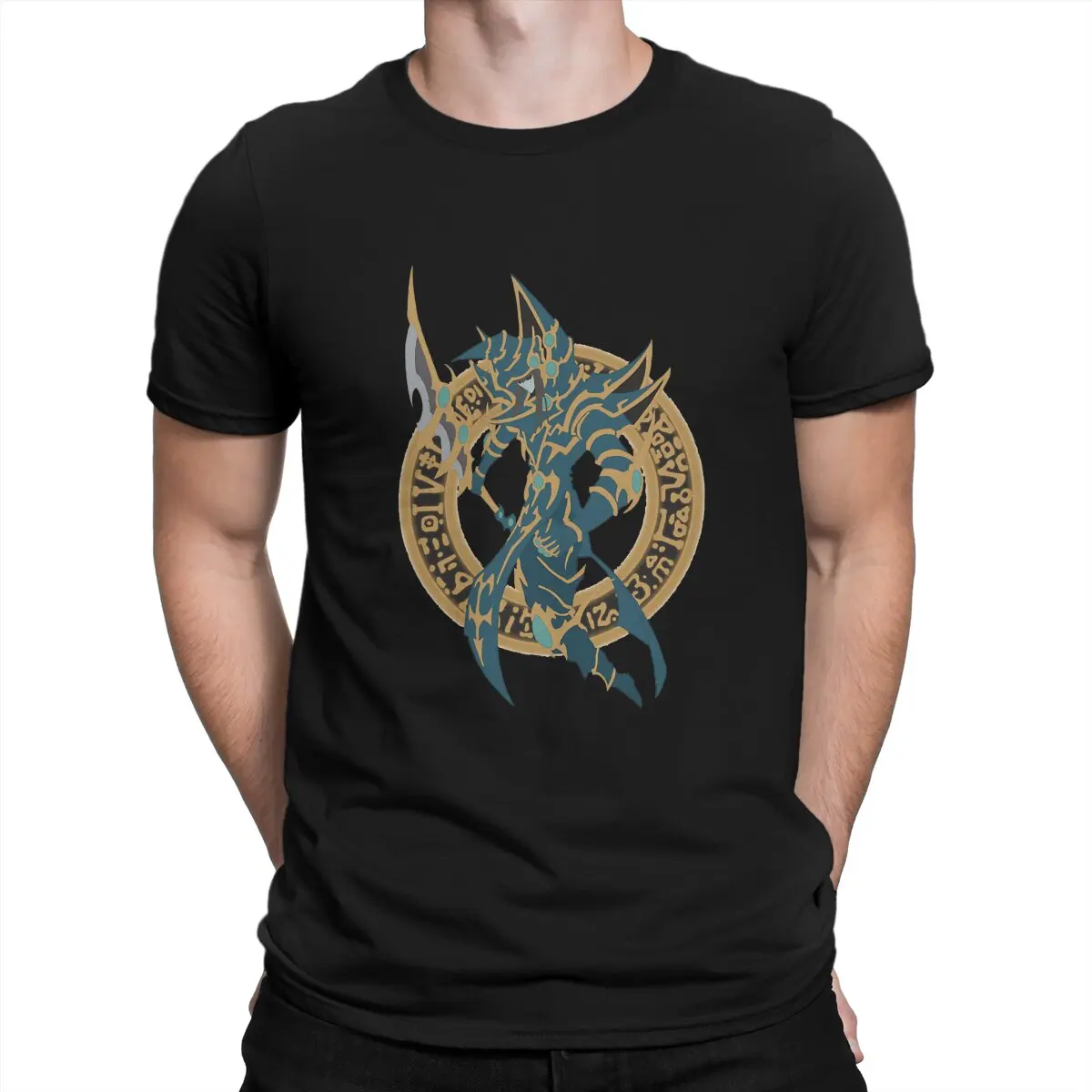 Dark Paladin Man's TShirt Yu Gi Oh Duel Monsters Cards Crewneck Tops Fabric T Shirt Funny High Quality Birthday Gifts