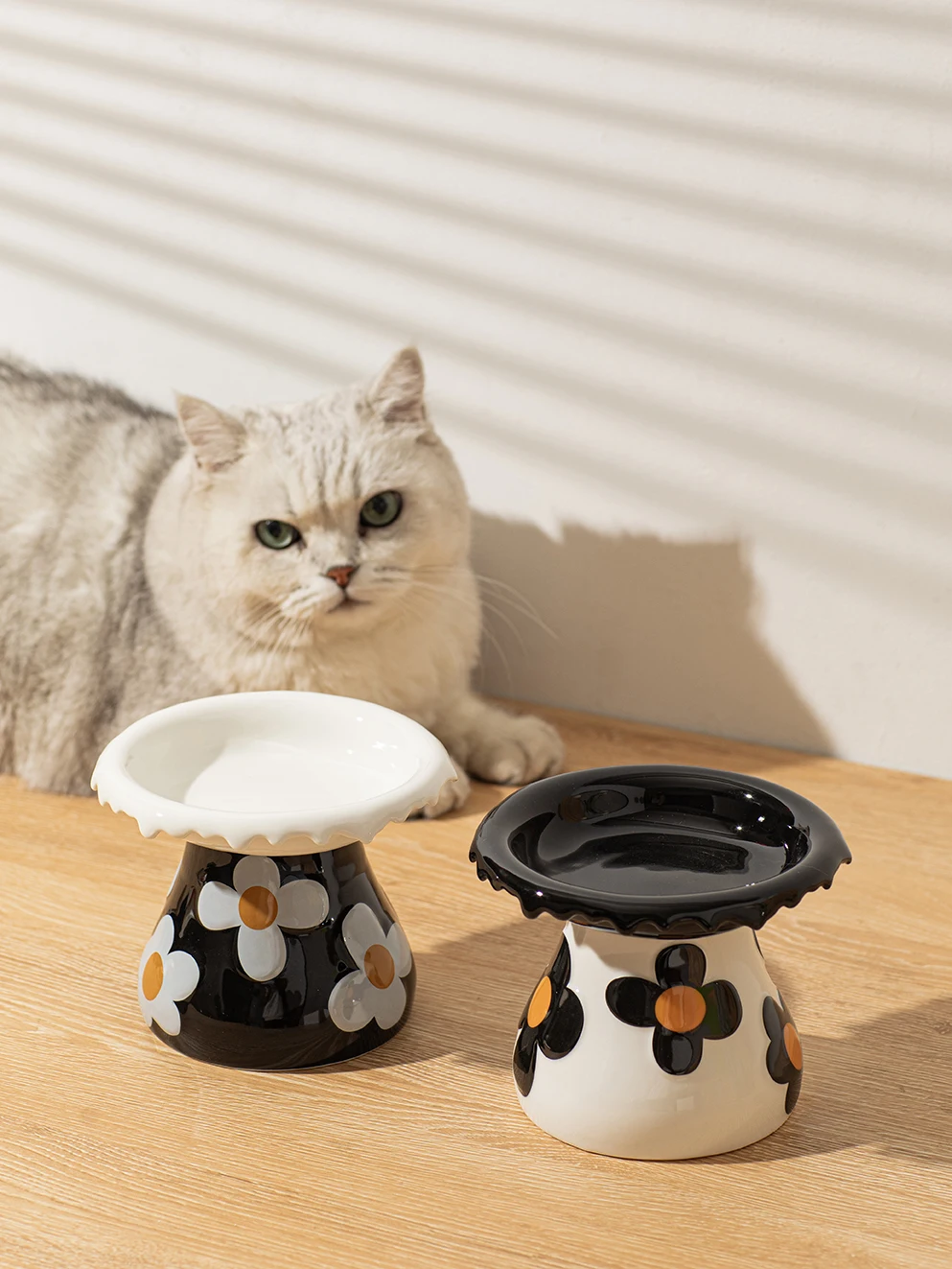 

Ceramic Cat Bowl Cat Drinkers Puppy Dog Food And Water Snack Bowl For The Cat Elevated Cat Feeder Cat Accessories Pet Supplie