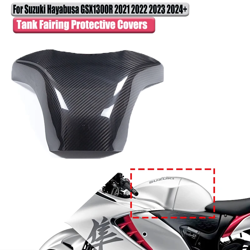 

For Suzuki Hayabusa GSX1300R 2021 2022 2023 2024+3K Pure Carbon Fiber Rear Tank Fairing Protective Covers Motorcycle Accessories