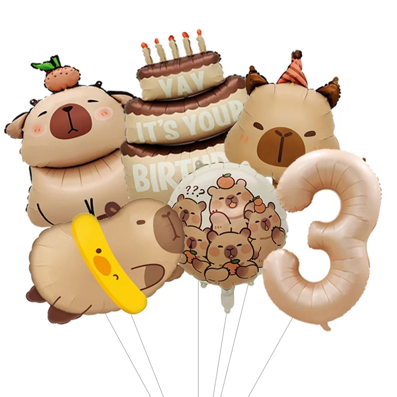 High Quality Latex Capybara Printed Balloon Set Durable Animal Themed Decor Balloons for All Kinds of Birthday Party Decoration view 4