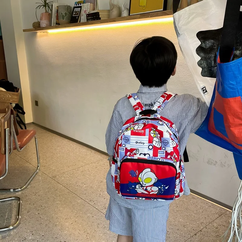 Children's Bag 2023 New Ultraman 3-5-7 Year Old Anti splash Nylon Cloth Children's Cartoon Casual Backpack