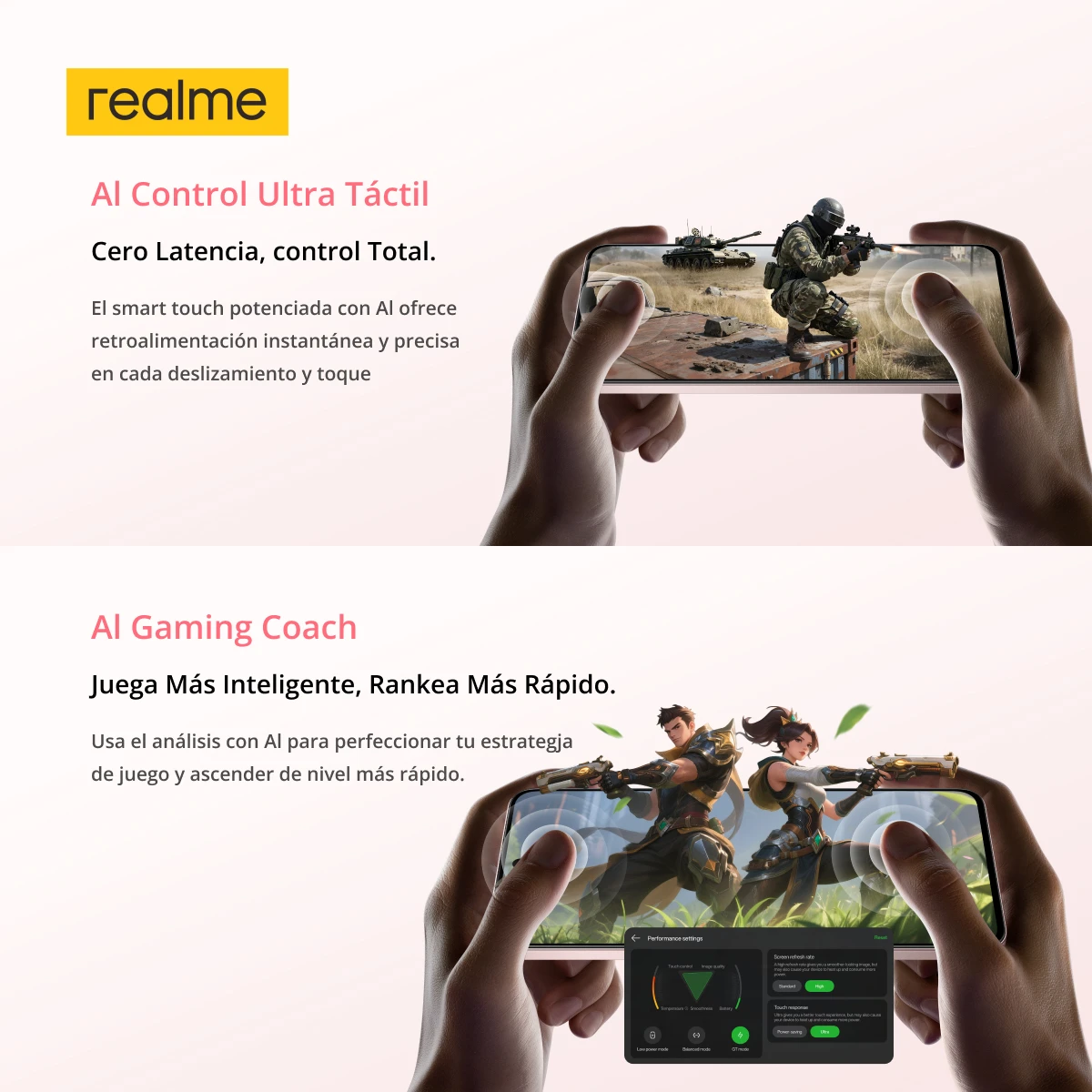 Smartphone realme 15 5G, 6500mAh, procesador de 45W, pantalla AMOLED de 6.77″ y 144Hz, NFC, Dimensity 7300+ 6
