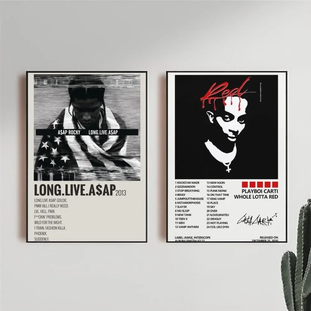 غلاف ألبوم موسيقى الراب البوب A-ASAP R-Rocky لوحة قماشية جمالية ملصق جدار صورة فنية لتزيين الغرفة #4