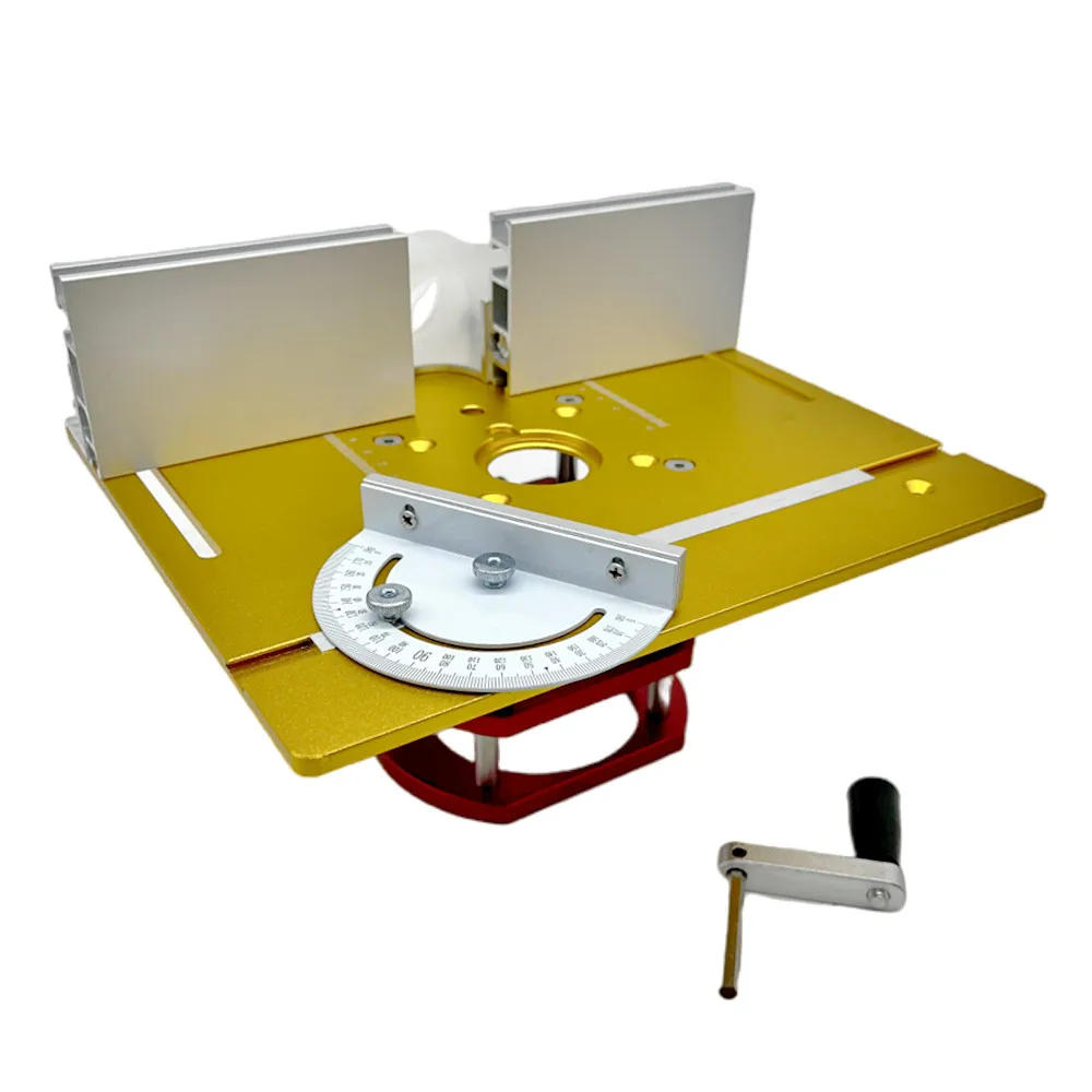 Oberfräsen-Lift-Kit mit Aluminium-Fräsplatte für Motoren mit 65 mm Durchmesser, Holzbearbeitung, Oberfräse, Tisch, Werkbank, Trimmer, Graviermaschine – Detail 8