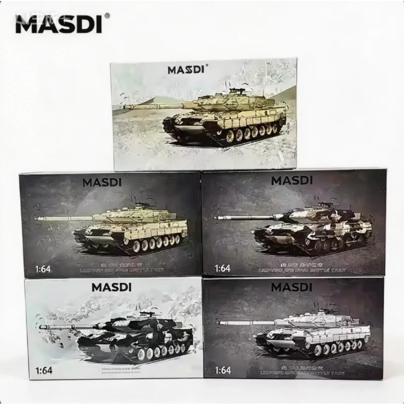 

MASDI 1:64 2A6 Main Battle Tank, die-cast alloy model, boys' gift, adult collection piece, holiday gift.