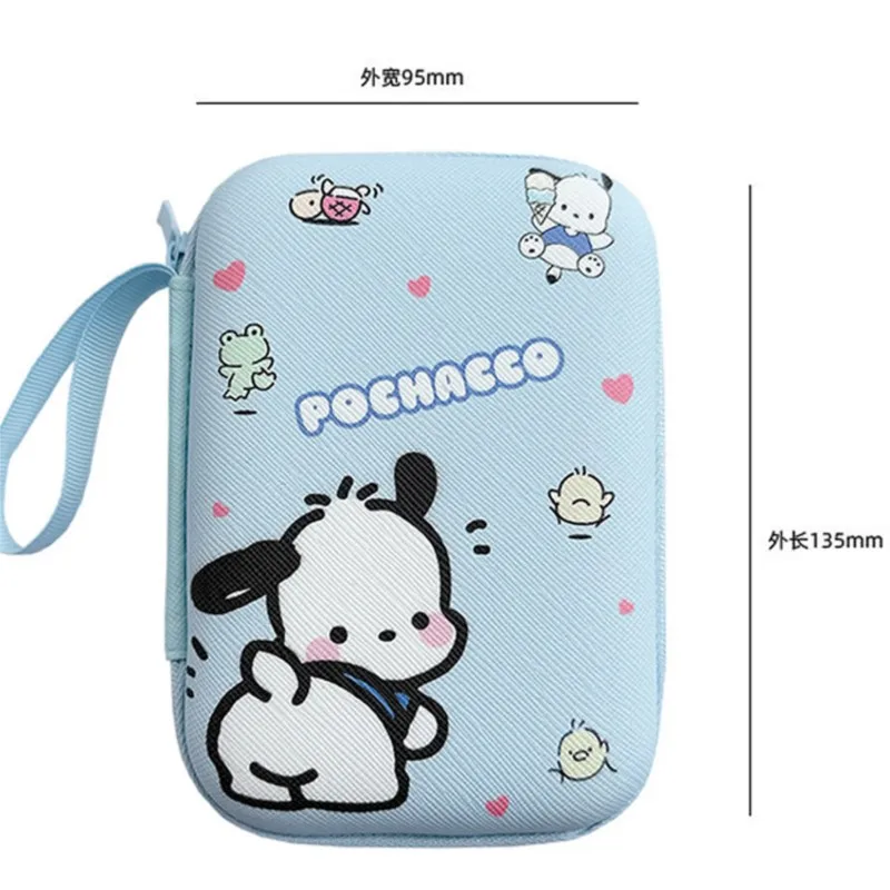 Cartoon Sanrio Data Cable Storage Bag Kawaii Hello Kitty Kuromi caricatore portatile auricolare Coin Sorting Case Organizer Carry Box