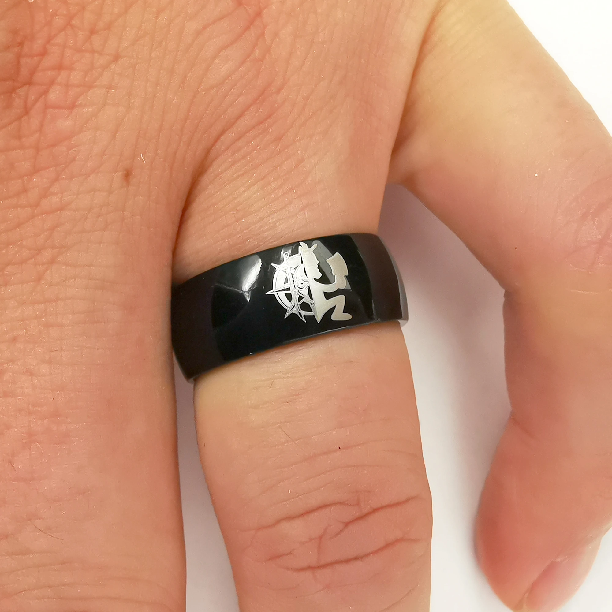 Black ICP Juggalo Twiztid Stainless Steel  Hatchetman Hatchet Women Ring