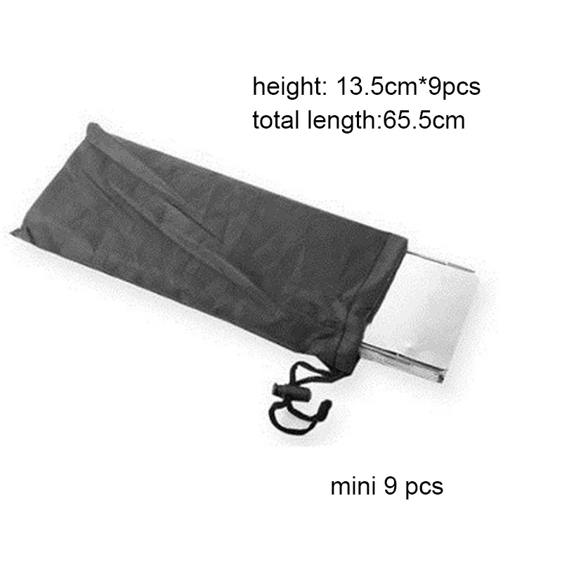 16Pc Outdoor camping windshield Ultra-light aluminum alloy foldable with latch, burner windshield oil drain plate image 5