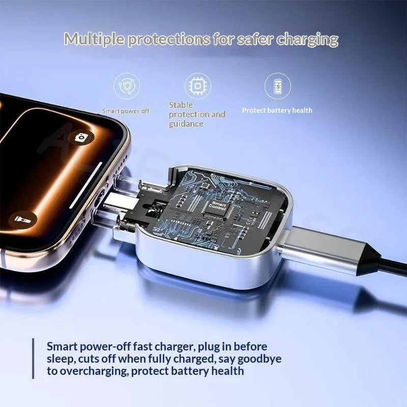 Full Charge Auto Stop Phone Charger Smart Overcharge Protection 25W USB Fast Charging Adapter for Student Office Worker Use