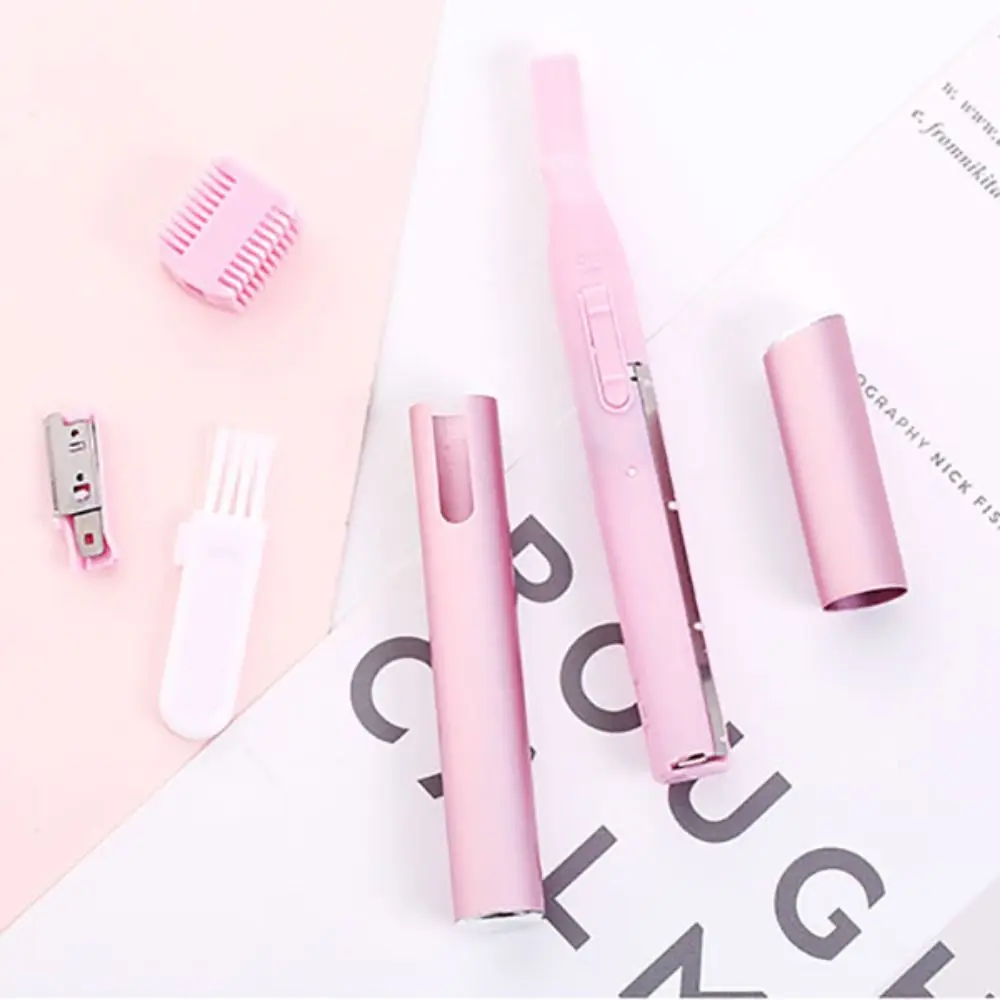 New Electric Eyebrow Trimmer Automatic Mini Eyebrow Shavers USB Rechargeable Pink Eye Brow Shaper Pencil