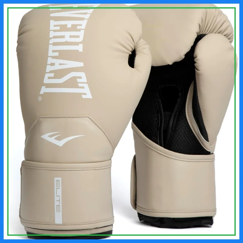 Guantes de Boxeo Elite 2 para Entrenamiento, Sparring, Saco de Boxeo, Cuero PU Resistente, Soporte de Muñeca Ajustable