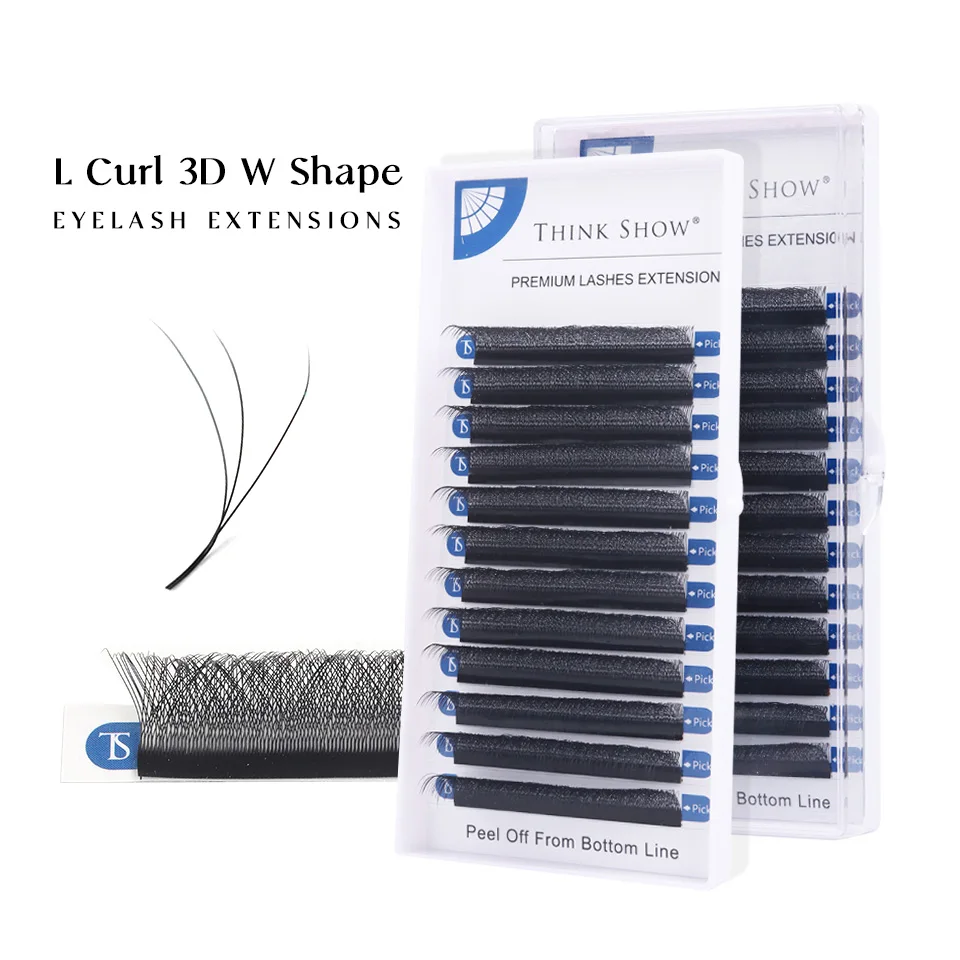 

NEWCOME 3D W Shape Eyelash Extensions B/C/D Curl Hand Made Natural Soft Light High Quality False Eyelash