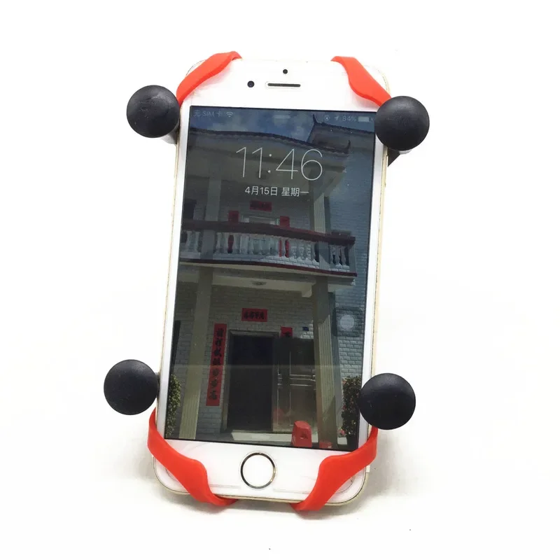 With 1inch Ball Phone Mount for Motorcycle&Bike X-Clip Stand GPS Mount Bracket, Adjustable, Fits For iPhone 11/11 Pro