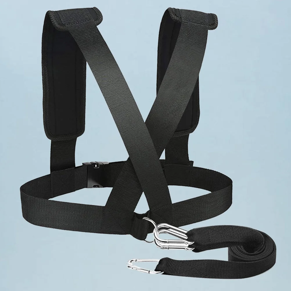 

Black Durable Weight Bearing Belt Resistance Band Running Strength Training Strap Buckle for Basketball Football Gym Workout