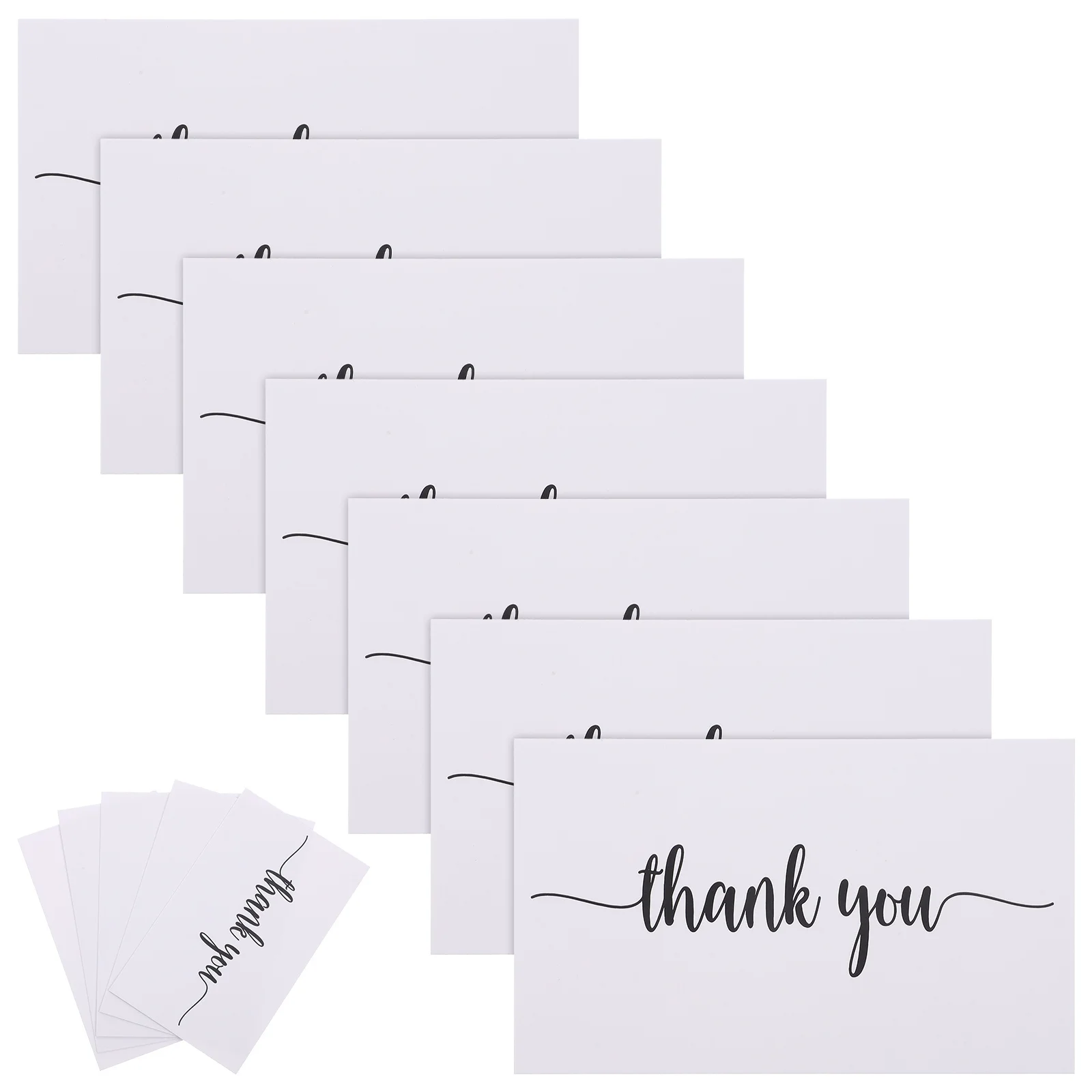 

150pcs Thank You Elegant Thick Coated Paper For Gifts Bulk Small Flower Memo Cards Gift Cards For Retail Bakery Nail Salon Use
