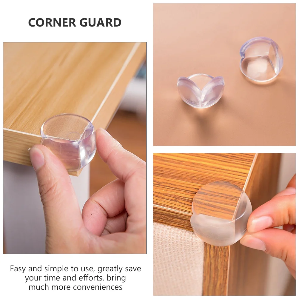 ตัวป้องกันมุมเฟอร์นิเจอร์ 10 ชิ้น แบบใส ป้องกันเด็ก สำหรับขอบโต๊ะ ขอบเฟอร์นิเจอร์ กาวติดแน่น ติดตั้งง่าย ใช้ในบ้าน