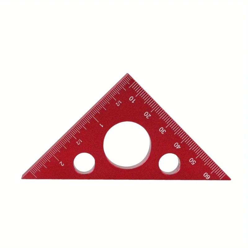 Triangle Ruler 45/90 Degree Metric Scale Precision Angle Ruler Aluminum Thickened Height Ruler Multifunction Woodworking Tool