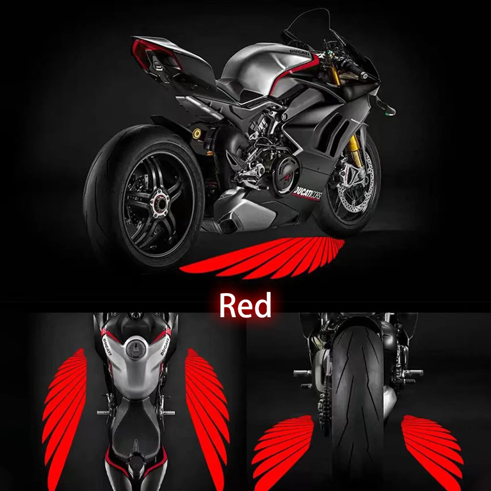 2PCS Angel Wings Laser LED Projector Light Motorcycle Scooter Mod Welcome Anti-collision Ambient Decor Lamp
