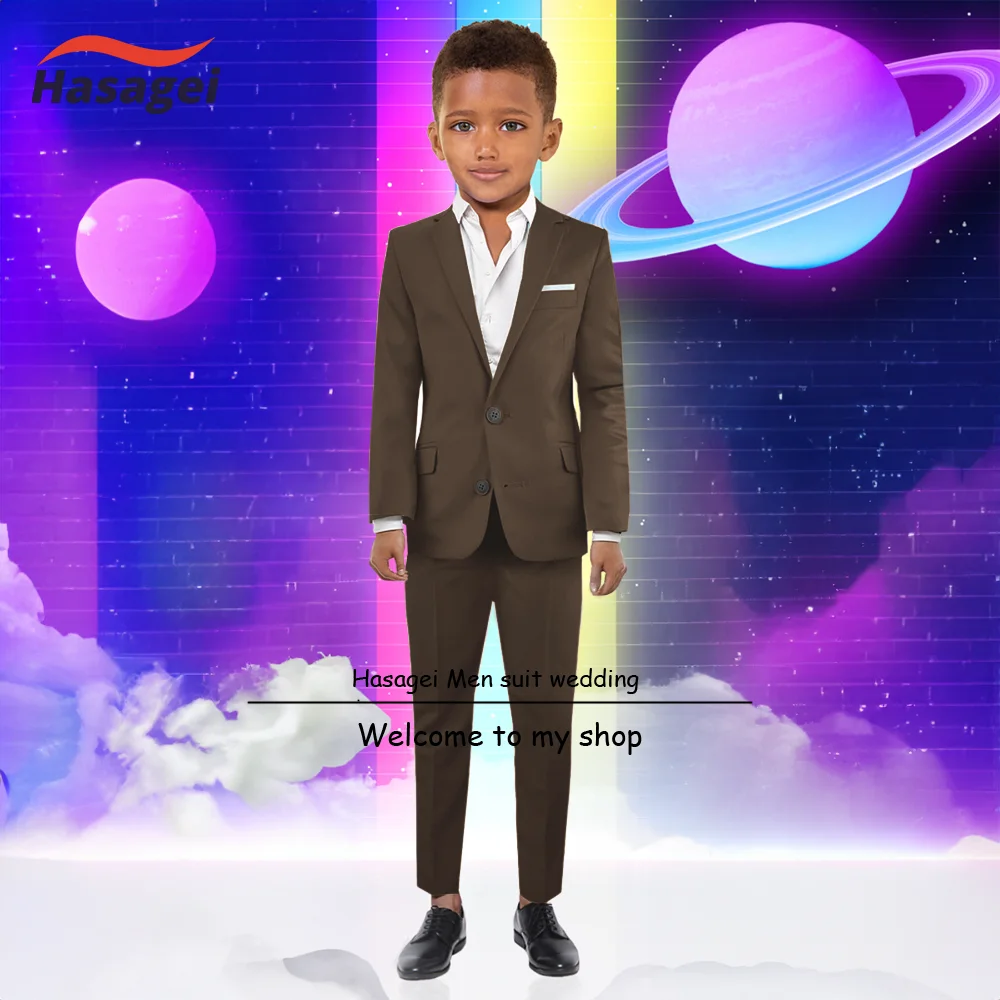 Boys Suit 2 Piece Slim Fit Design 2 Button Jacket Pants Formal Wedding Kids Tuxedo Customized Blazer 2-16T