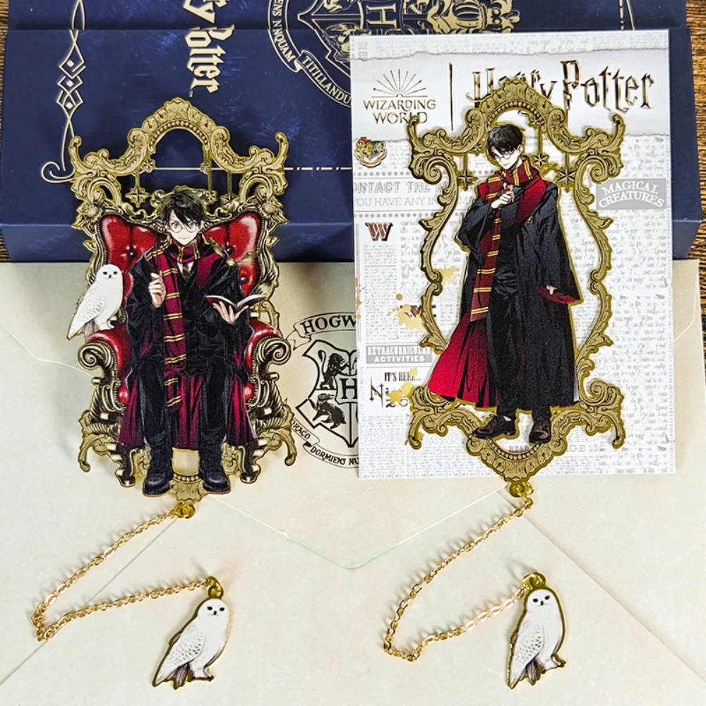 Harry Potter Genuine Metal Bookmarks Hermione Malfoy Ronald Book Decorations Movie Peripheral Book Club Reader Writer Gifts