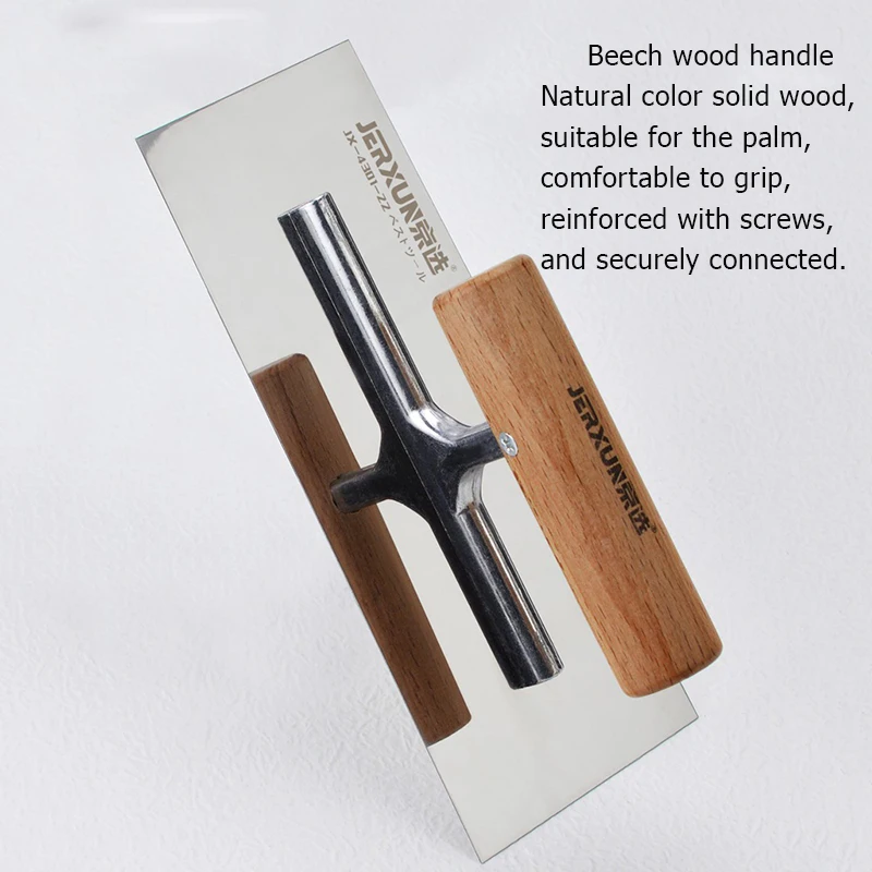 Raschietto per stucco per cazzuola in acciaio inossidabile, coltello per intonacare piastrelle e pareti, raschietto per muratore, pala per cemento, raschietto per muro