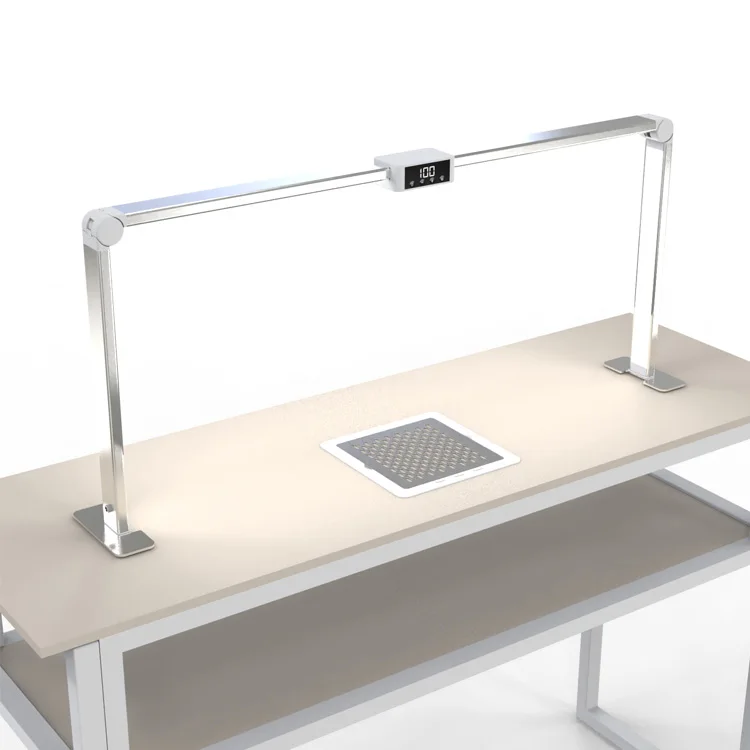 

Super Bright Double Folding Desk Light Rectangular Nail Art Table Light Lamp with LCD Display Led Light for Nails Beauty Salon