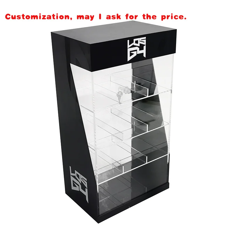 custom.Tinya Smoke Shop Custom Durable Cabinet Retail Acrylic Shelf Led Display Light Convenience Store Displa