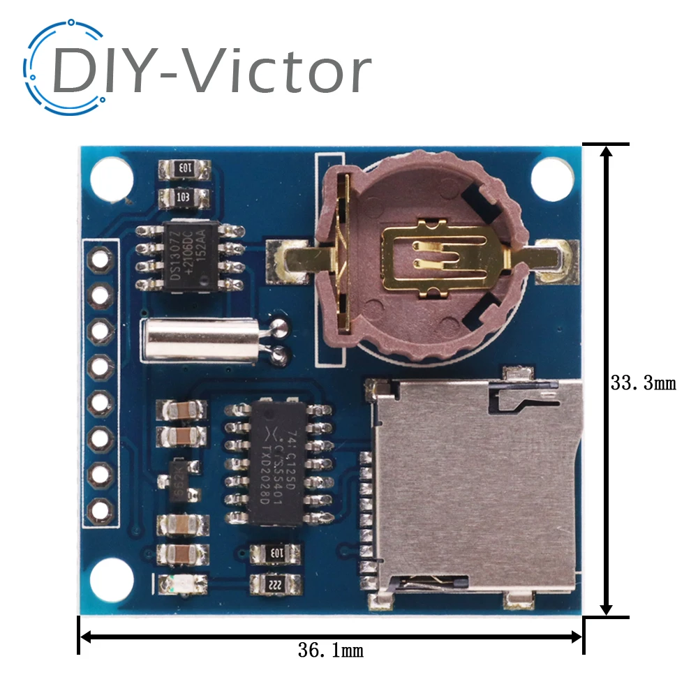 Mini Data Logger Module 5V Logging Shield for Arduino For Raspberry Pi Logging Recorder Data Logger Module Shield V1.0 SD Card