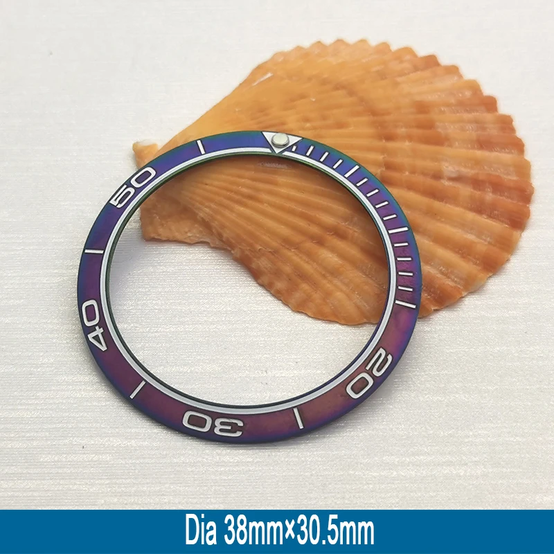 38mmx30.6mm Curved Ceramic Bezel Insert Ring Fit for SKX007 GMT SUB sea horse NH35 NH36 Watch Case Ring Repair Parts