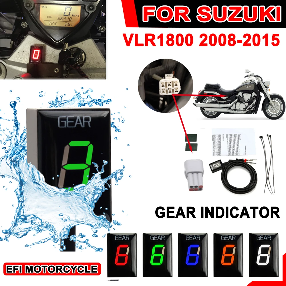 

EFI Motorcycle 1-6 LED Gear Display Indicator for Suzuki VLR180 VLR 800 2008 2009 2010 2011 2012 2013 2014 2015 Accessories