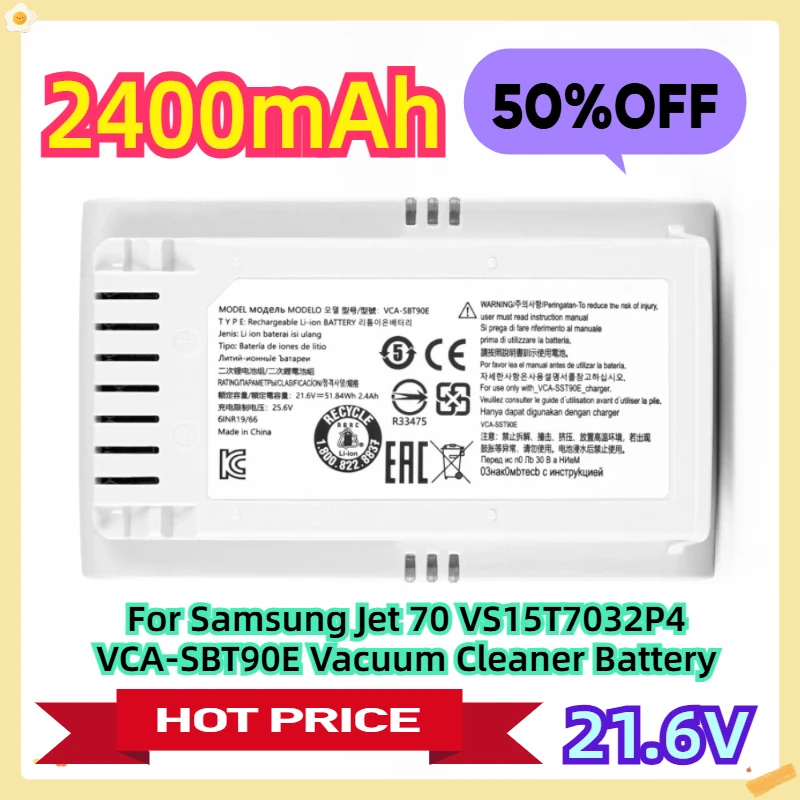 

Для Samsung Jet70 VS15T7032P4 VCA-SBT90E аккумулятор для пылесоса