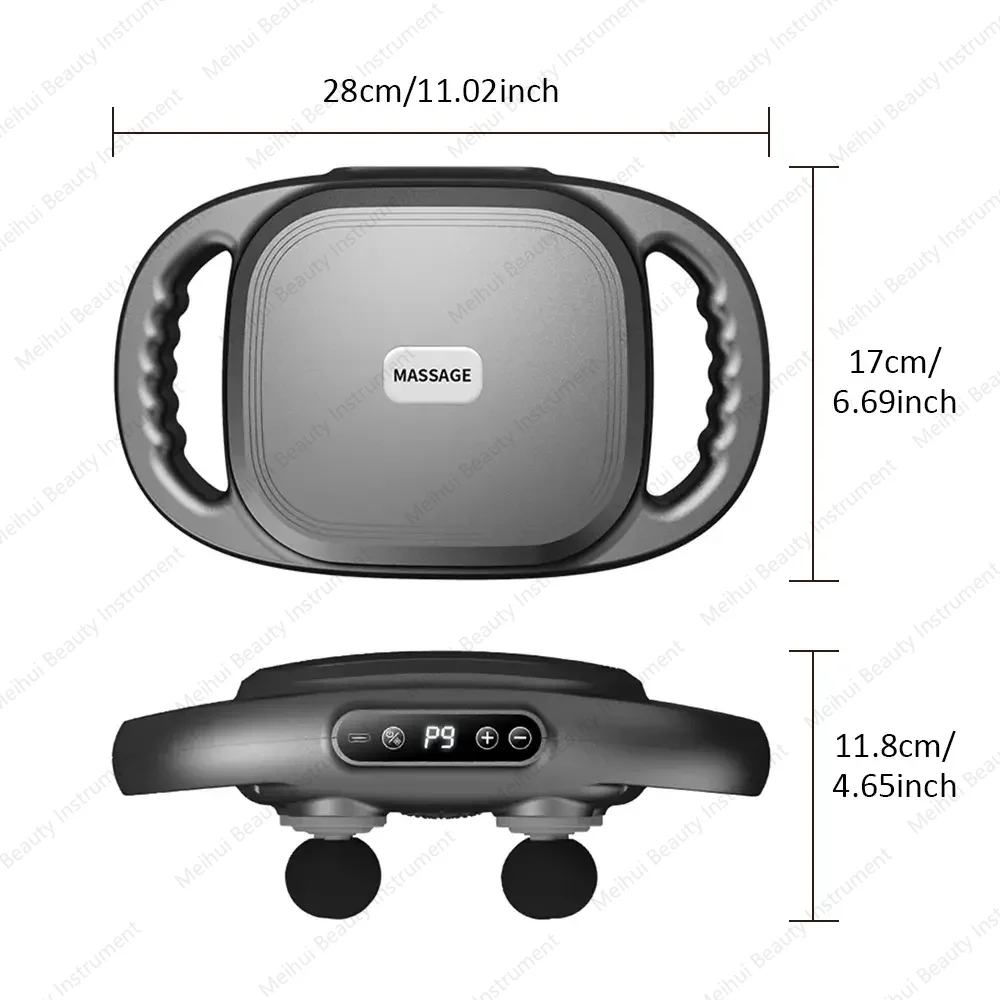 Factory White Handheld Massage Gun 6 Head Rechargeable Massage Gun Deep Tissue Back Massager Pain Relief Device