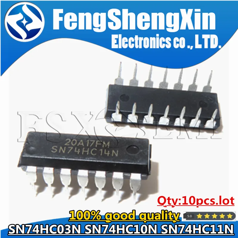 10pcs SN74HC10N DIP-14 74HC10 DIP-14 HD74HC10P SN74HC03N SN74HC11N 74HC03 74HC11 Chips