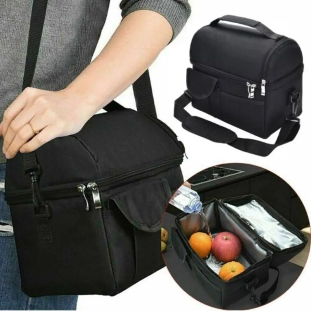 Insulated Men/Women Cooler Lunch For Adults Meal Prep Bag UK