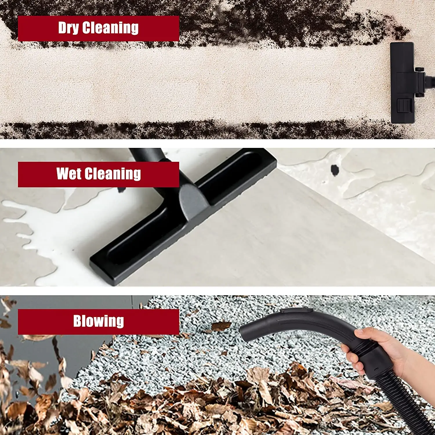 Staubsauger 22L 1800W Multifunktionale Trommel Auto Tragbar