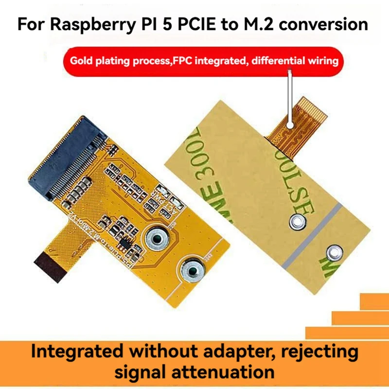 

For 5 PCIe to M.2 NVMe SSD Mini V2 Expansion Board One-Body FPC & Differential Matching Design 2230 2242-ABVP