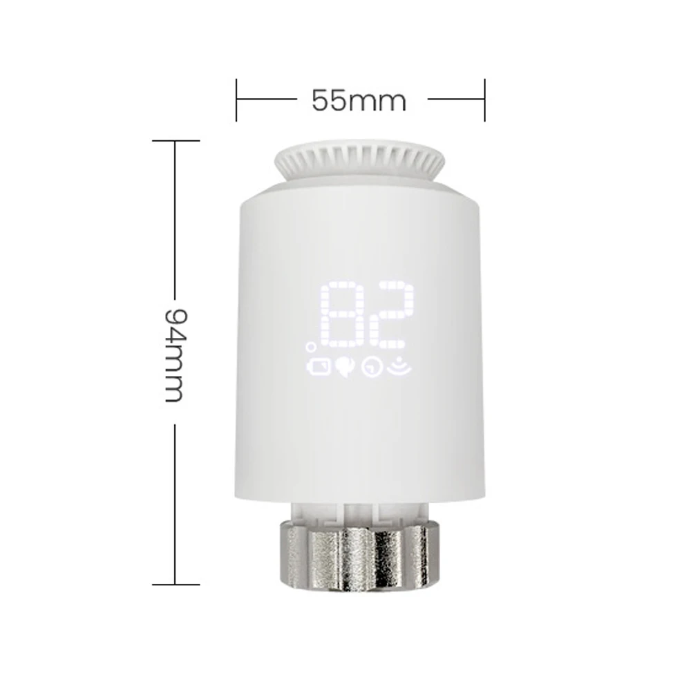 Tuya ZigBee Válvula Termostática do Radiador, Casa Inteligente, App Programável, Controlador de Temperatura Remoto, Alexa, Google Home, TRV