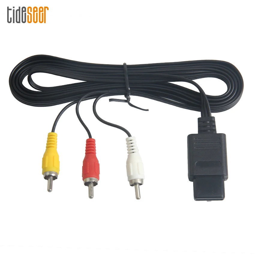 

180CM 6FT 3 RCA AV Audio Video A/V TV Cable Cord for Nintendo 64 N64 GameCube NGC SNES SFC