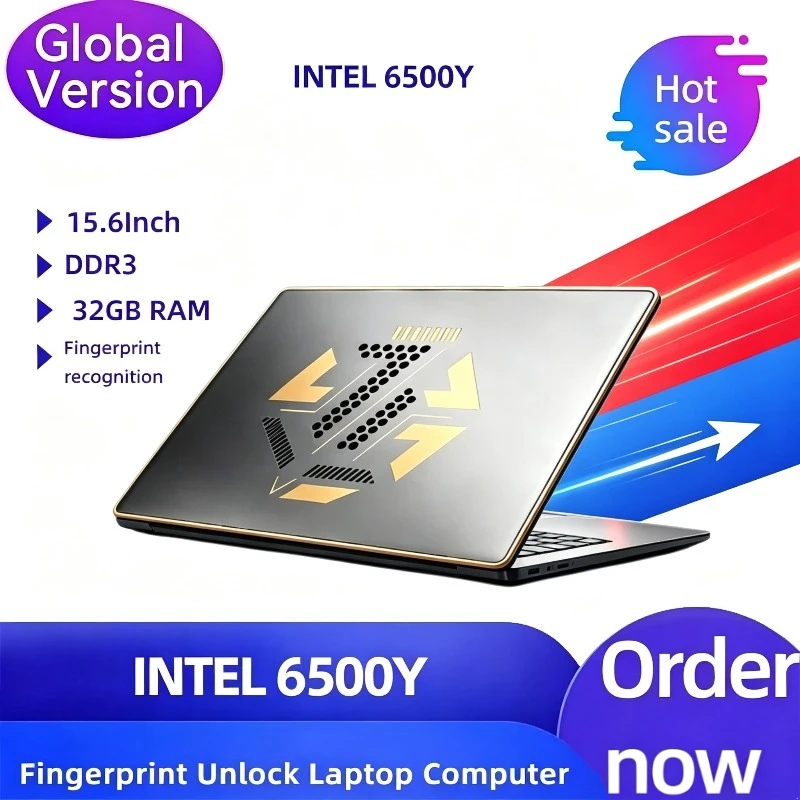 2026 Ultra Slim Business Intel Core 6500Y Laptops Notebook PC 15.6 Inch 32GB RAM 1TB 2TB SSD For Office Games Computer Windows