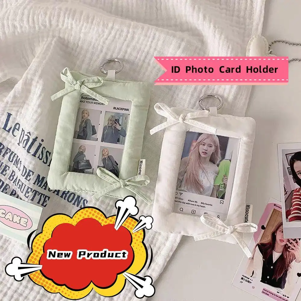 

Ins Korean Sweet Girl Photo Card Case For 3 Inch Photocard Soft Cute Mini Pillow Display Package Pendant ID Photo Card Holder
