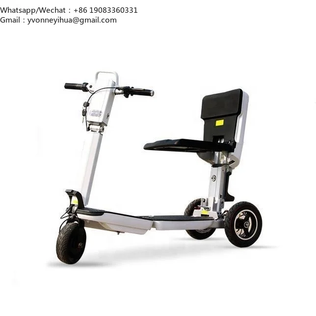 Manual Folding Elderly Suitable For The Disabled 3-Wheeled Suitcase Type Elderly Assistance Electric Mobility Scooter