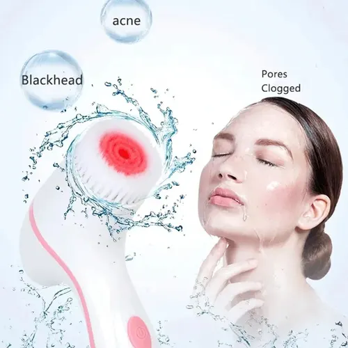 Imagen 2 del producto Cepillo de limpieza eléctrico 3 en 1, limpiador Facial con vibraciones, masajeador Facial, cepillo de limpieza giratorio sónico, herramienta de limpieza profunda Facial