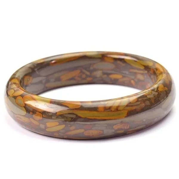 Genuine Natural Color Brown Jade Bangle 54-64mm Bracelet Charm Jewellery Fashion Accessories Hand-Carved Amulet Gifts Women Men