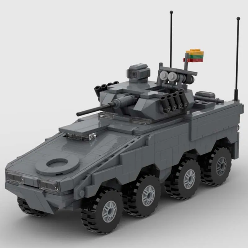 664 PCS 장갑차 브릭스 박서 빌카스 MOC 맞춤형 모듈식 빌딩 블록 교육용 기술 DIY 장난감 생일 선물