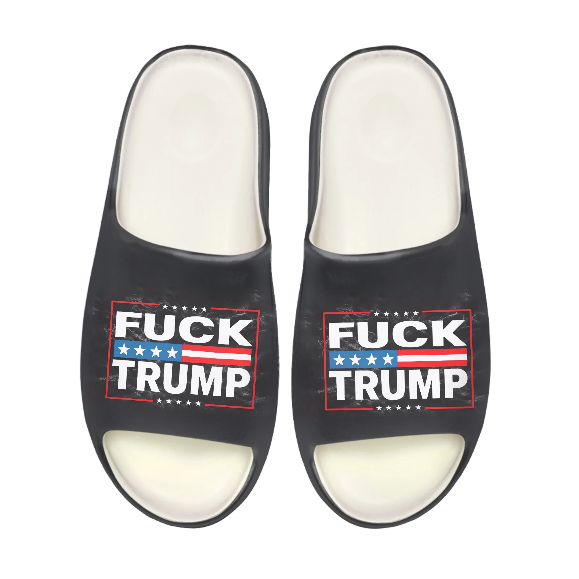 

Fuk Trump Shoes Donald Premium 2024 Soft Sole Sllipers Home Clogs Custom Shoes Mens Womens Teenager Stepping On Shit sandals