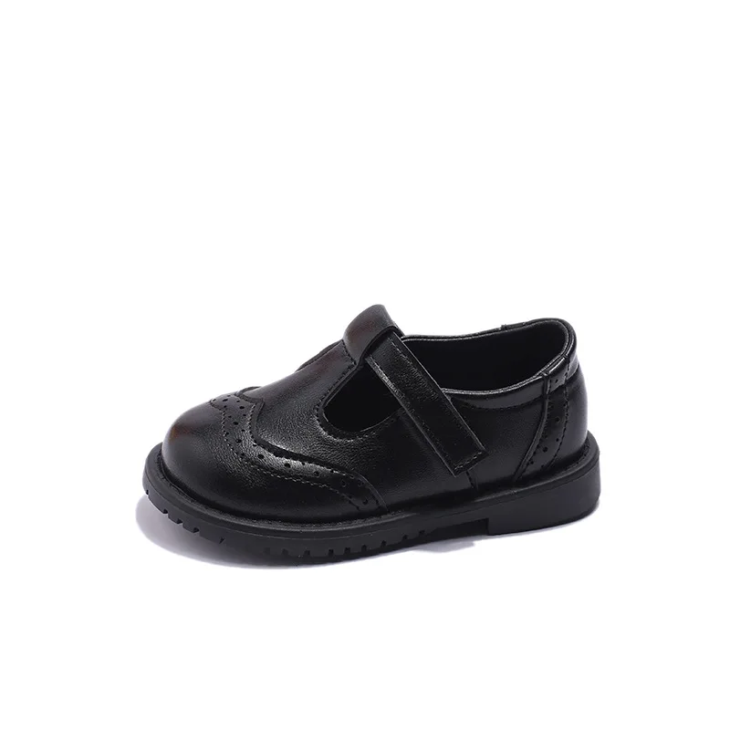 British Girl Shoe 2025 Autumn New Fashion Princess Shoe Classic Girl Party Dress Soft Sole Boy Shoes Versatile Kid Leather Shoes